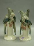 Pair of Royal Dux Porcelain Bird Figural Groups