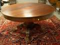 Classical Revival Carved Mahogany Pedestal Dining Table