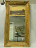 Gilt Gesso Trumeau Mirror