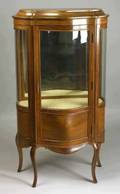 Rococostyle Fruitwood Serpentine Vitrine