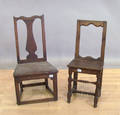 Two childs oak side chairs