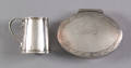 Engraved silver patch box ca 1800
