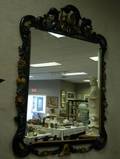 Rococostyle Carved Gilt and Ebonized Wood Framed Mirror