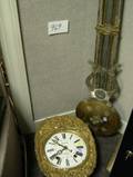 French 19th Century Brass Repousse WagonWall Clock
