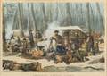 Nathaniel Currier publisher American 18131888 AMERICAN FOREST SCENE Maple Sugaring