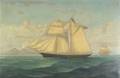 Continental Anglo or American School 19th Century Portrait of the TwoMasted Schooner Little Beauty