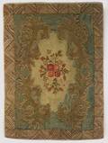 Wool and Cotton Floral Hooked Rug