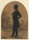 August Edouart American 17891861 Silhouette Portrait of a Gentleman