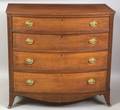 Federal Cherry and Cherry Veneer Bowfront Chest of Drawers