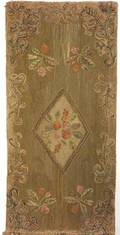 Wool and Cotton Floral Hooked Rug