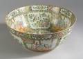 Rose Medallion Porcelain Punch Bowl