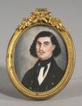 American School 19th Century Miniature Portrait of a Gentleman