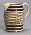 Checker Banded Mochaware Jug