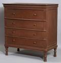 Painted Paneled Maple Oak and Pine Chest of Drawers