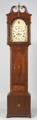 Federal Mahogany Inlaid Tall Case Clock