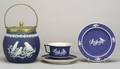 Three Wedgwood Dark Blue Jasper Dip Items