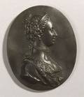 Wedgwood and Bentley Black Basalt Portrait Medallion of Princess Dowager of Wales