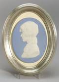 Wedgwood Solid Light Blue Jasper Portrait Plaque of Mrs Siddons