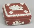 Wedgwood Crimson Jasper Dip Box and Cover