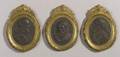Three Wedgwood Black Basalt Portrait Medallions