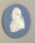 Wedgwood Solid Blue Jasper Portrait Medallion of Edward Gibbon