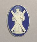 Wedgwood Dark Blue Jasper Dip Medallion of Jesus Christ
