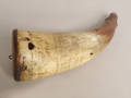 Carved powder horn bearing the date  1756
