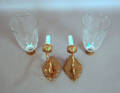 Pair of brass wall sconces
