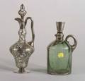 Two American Silver Overlay Decanters
