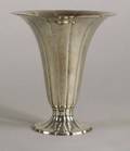 Tiffany  Co Hammered Sterling Trumpet Vase