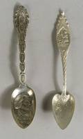Two Commemorative Spoons of American Patriots