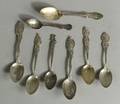 Group of Thirtyone Sterling Souvenir Spoons of Midwestern States
