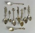 Group of Thirtyone Sterling Souvenir Spoons of Western States