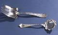 Tiffany  Co Sterling Vine Serving Fork and Persian Sugar Sifting Spoon