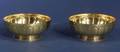 Pair of Boxed Puiforcat Goldwashed 950 Silver Side Bowls
