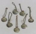Seven Small Georg Jensen Sterling Bottle Tickets