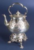 Victorian Silver Kettle on Stand