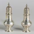 Pair of George II Silver Casters