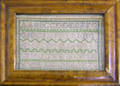 Silk on linen marking sampler
