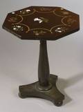 Italian Pietra Dura Inlaid Black Marble Occasional Table