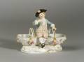 Meissen Porcelain Figural Double Salt Cellar