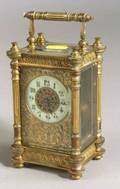 French Brass Carriage Timepiece