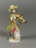 Meissen Porcelain Figure of a Monkey Violinist