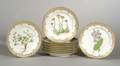 Ten Royal Copenhagen Porcelain Flora Danica Luncheon Plates