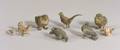 Eight Miniature Viennese Coldpainted Bronze Animals