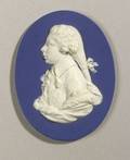 Wedgwood Solid Blue Jasper Portrait Medallion of Prince Augustus Frederick