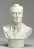 Wedgwood Windsor Gray Glazed Bust of Franklin D Roosevelt