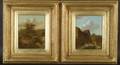 Attributed to Charles Morris British fl 18551870 Lot of Two Bucolic Landscapes