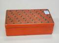 French Art Deco Red Lacquer and Silver Inlaid Scullers Cigarette Box