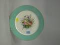 French Musical Floral Decorated Porcelain Cake Plate